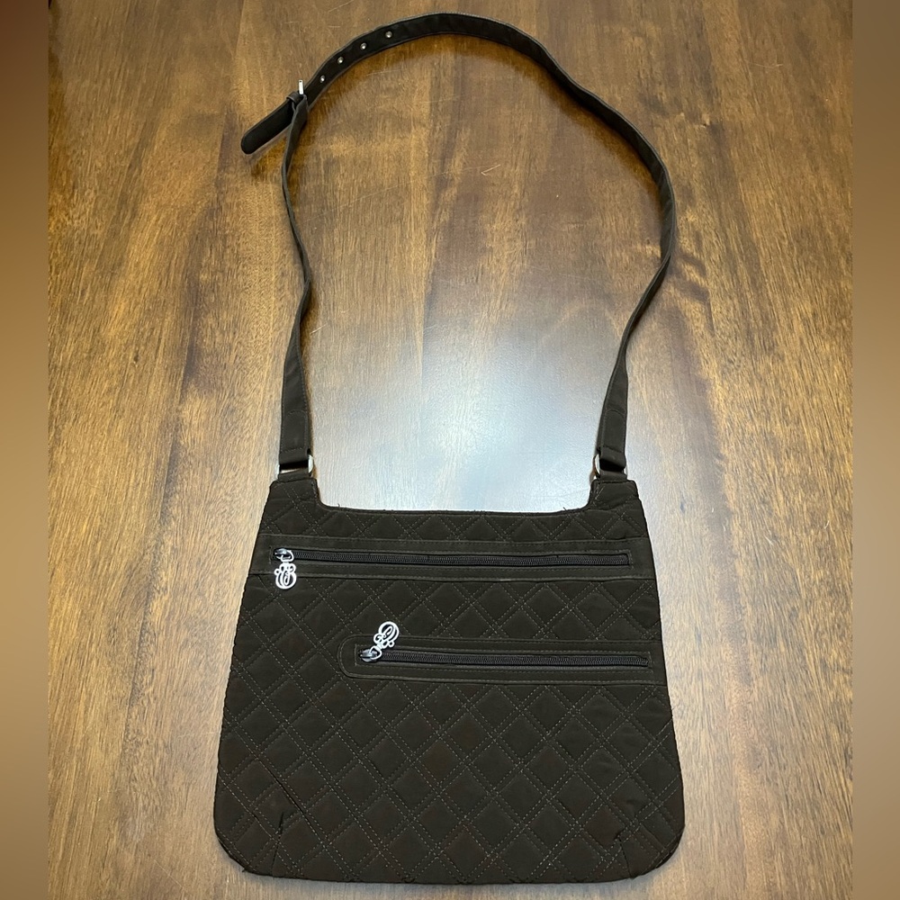 Vera Bradley Brown Espresso Quilted Crossbody Purse